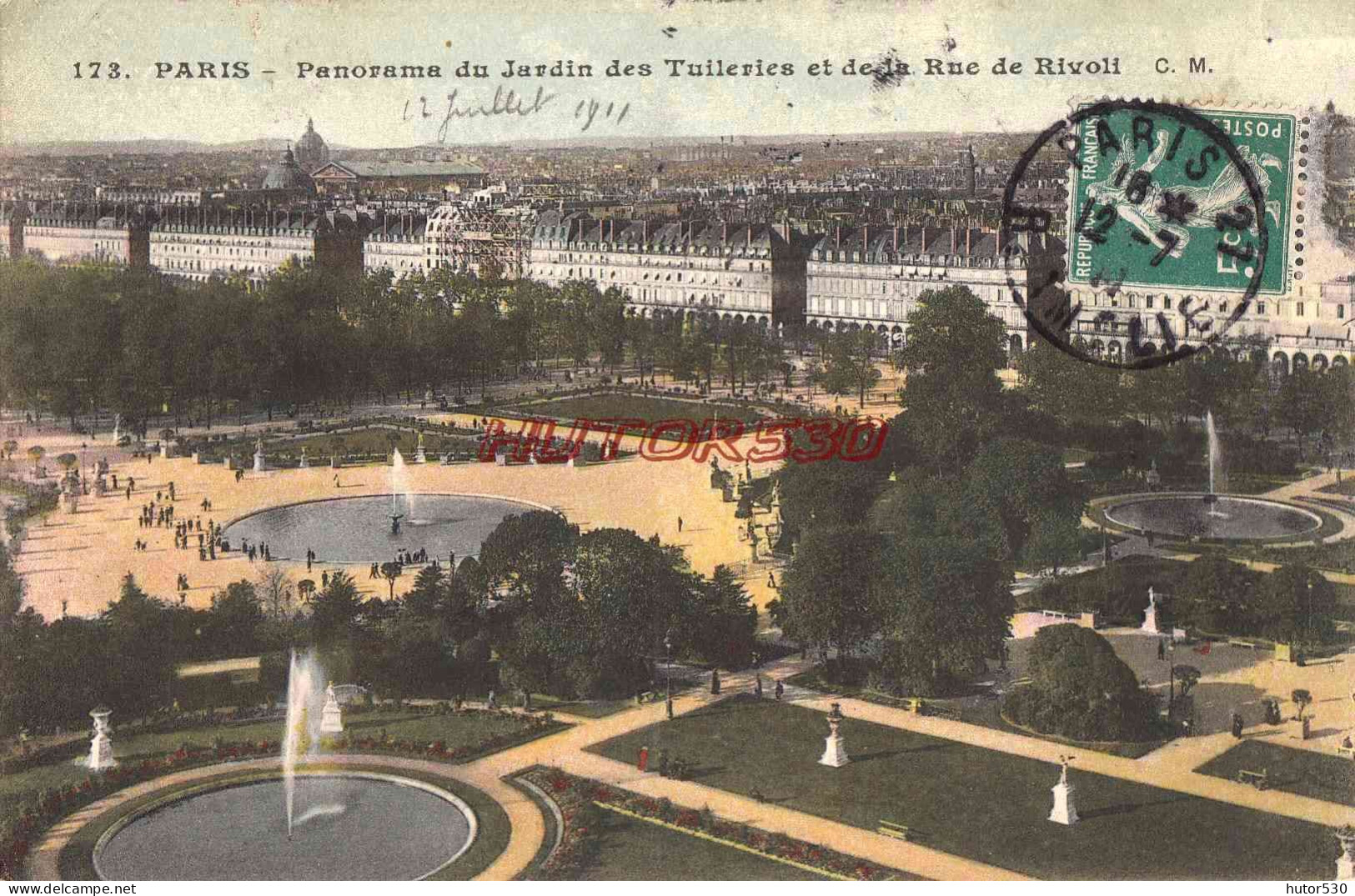 CPA PARIS - PANORAMA DU JARDIN DES TUILERIES - Parcs, Jardins