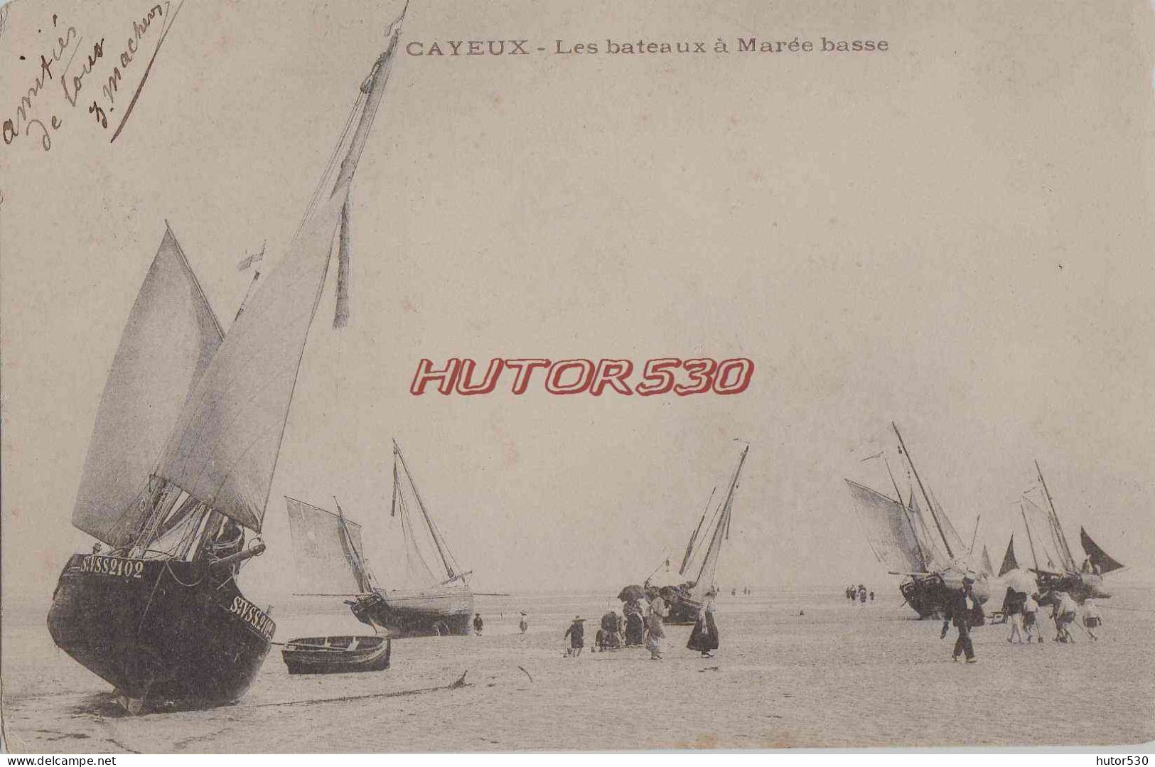 CPA CAYEUX - LES BATEAUX A MARAIS BASSE - Cayeux Sur Mer