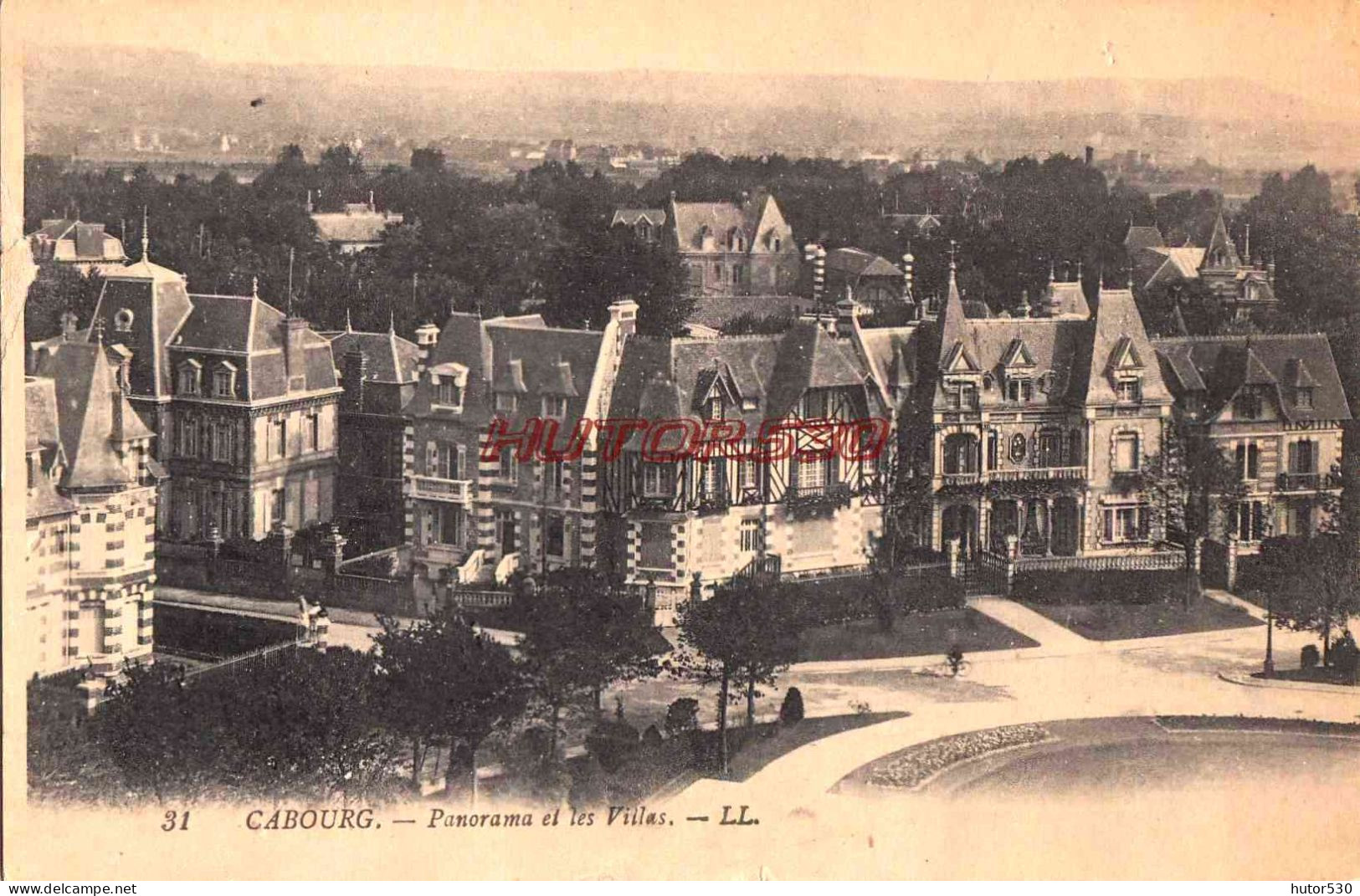 CPA CABOURG - PANORAMA DES VILLAS - Cabourg