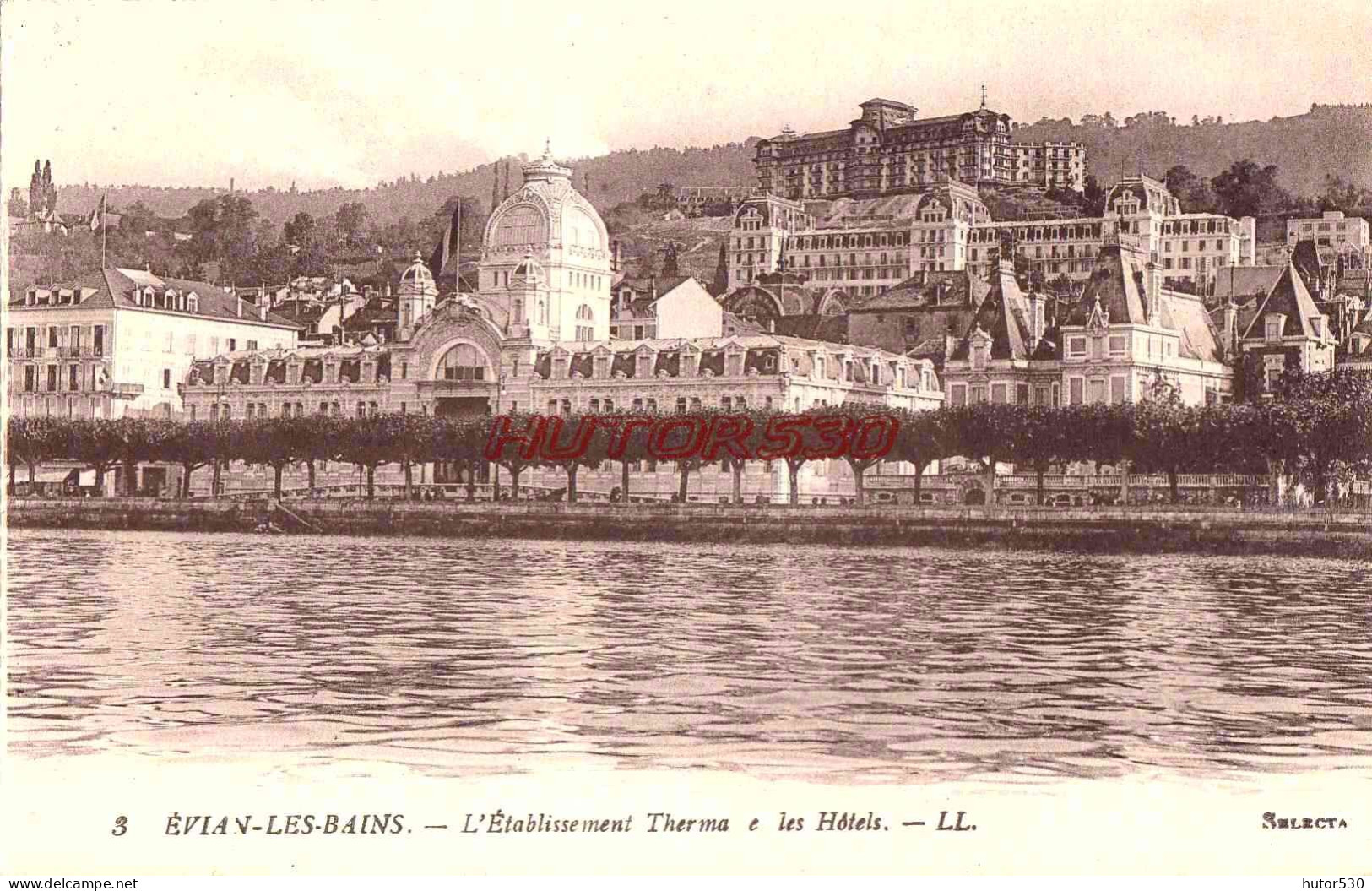 CPA EVIAN LES BAINS - L'ETABLISSEMENT THERMAL ET LES HOTELS - Evian-les-Bains