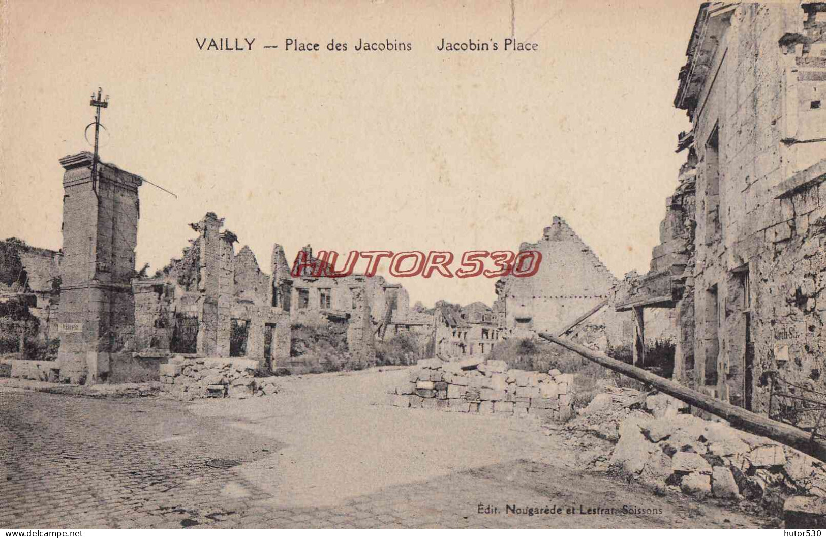 CPA GUERRE 1914-1918 - VAILLY - PLACE DES JACOBINS - Guerre 1914-18