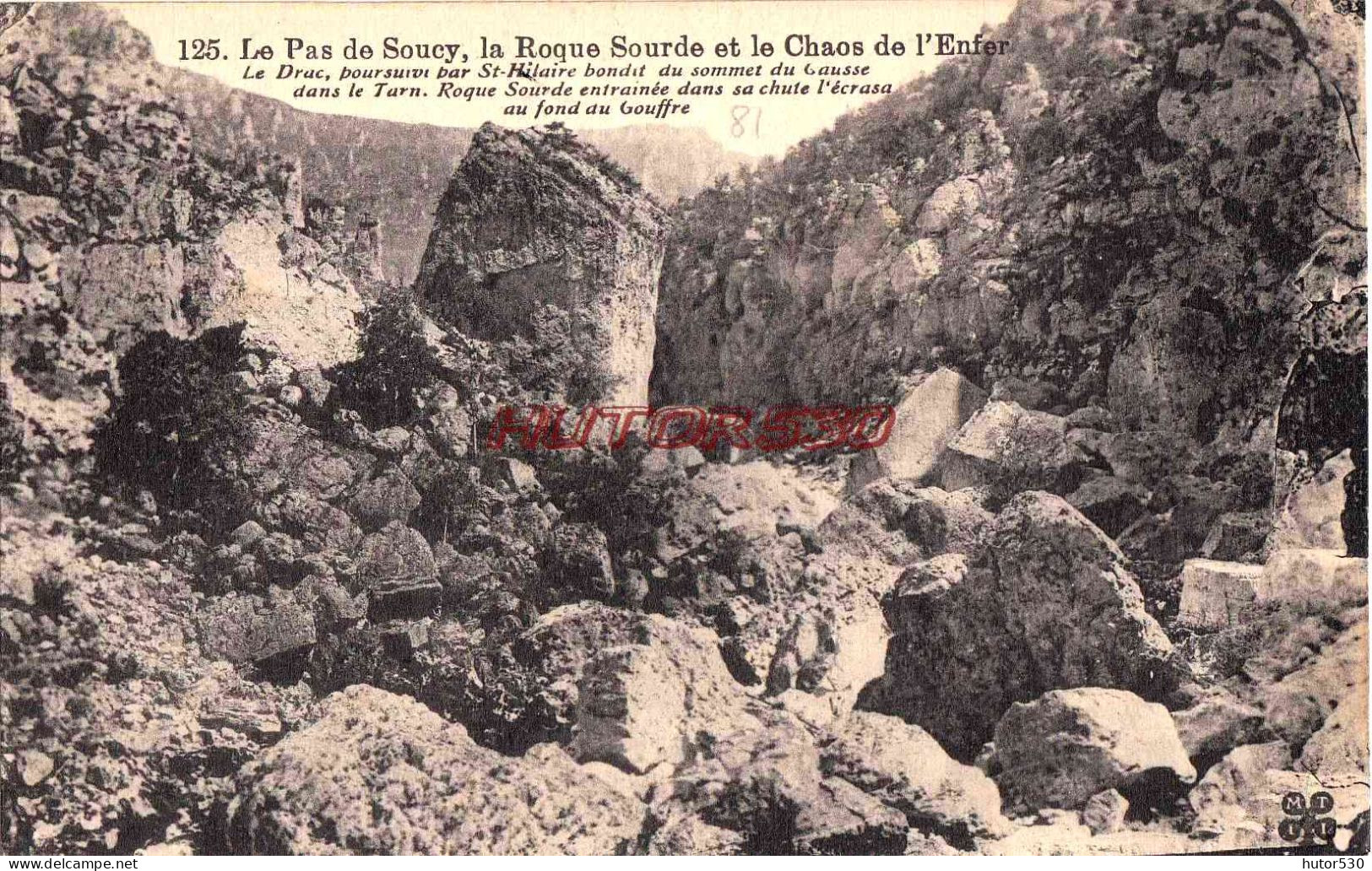 CPA TARN - LE PAS DE SOUCIS - LA ROQUE SOURDE - Other & Unclassified