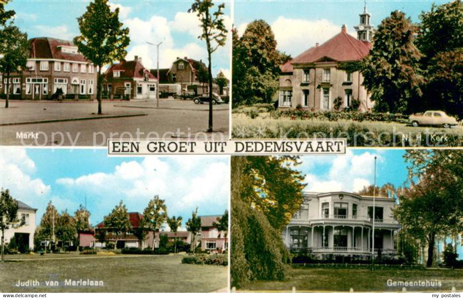 73647072 Dedemsvaart Markt Kerk Gemeentehuis Judith Van Marlelaan Dedemsvaart - Sonstige & Ohne Zuordnung