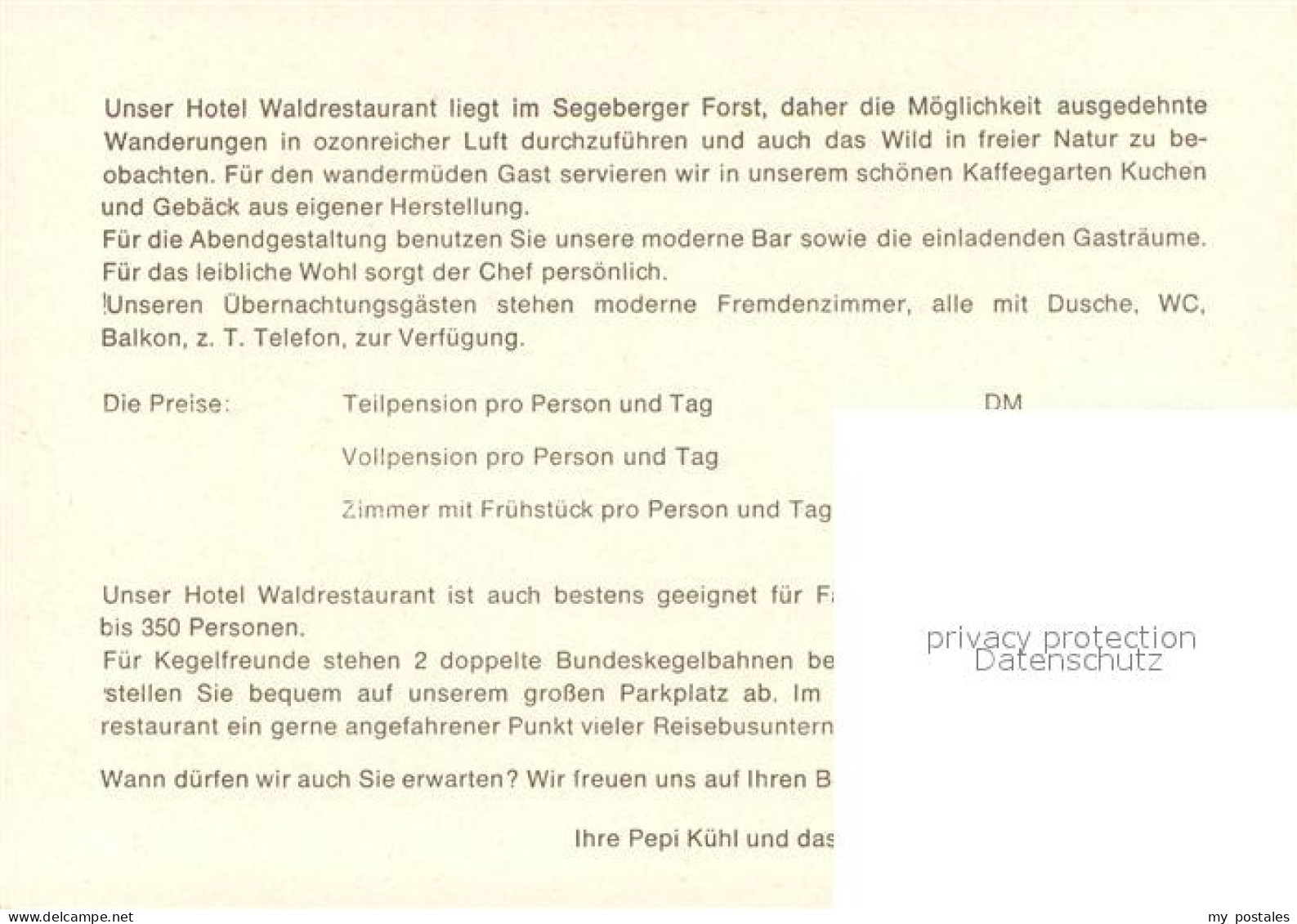 73647005 Trappenkamp Hotel Waldrestaurant Trappenkamp Kegelbahnen Zimmer Terrass - Sonstige & Ohne Zuordnung