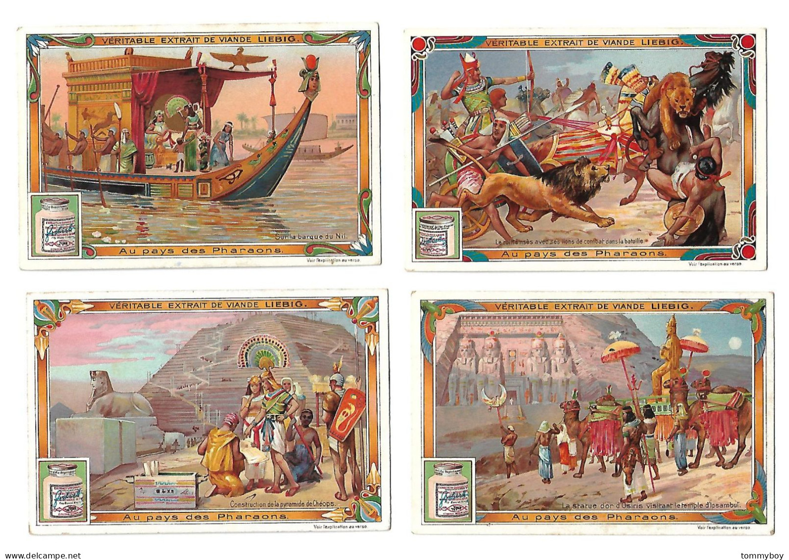 S 774, Liebig 6 Cards, Au Pays Des Pharaons  (ref B21) - Liebig