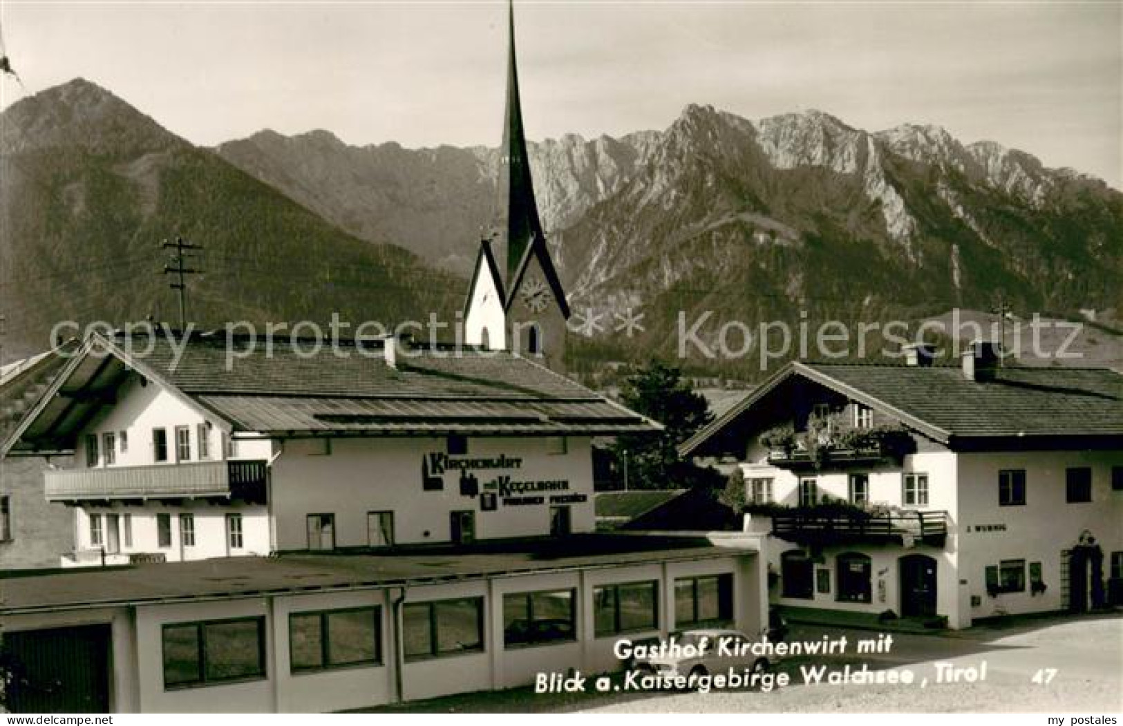 73646891 Walchsee Tirol Gasthof Kirchenwirt Mit Kaisergebirge Walchsee Tirol - Otros & Sin Clasificación