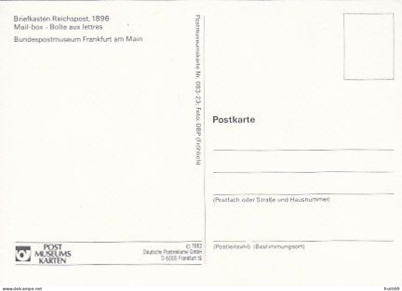 AK 216106 POST - Briefkasten Reichspost 1896 - Poste & Facteurs