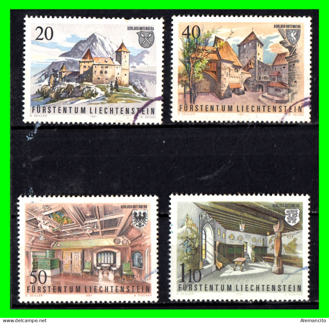 LIECHTENSTEIN ( EUROPA ) SERIE DE SELLOS AÑO 1981 EL CASTILLO DE GUTENBERG - Unused Stamps