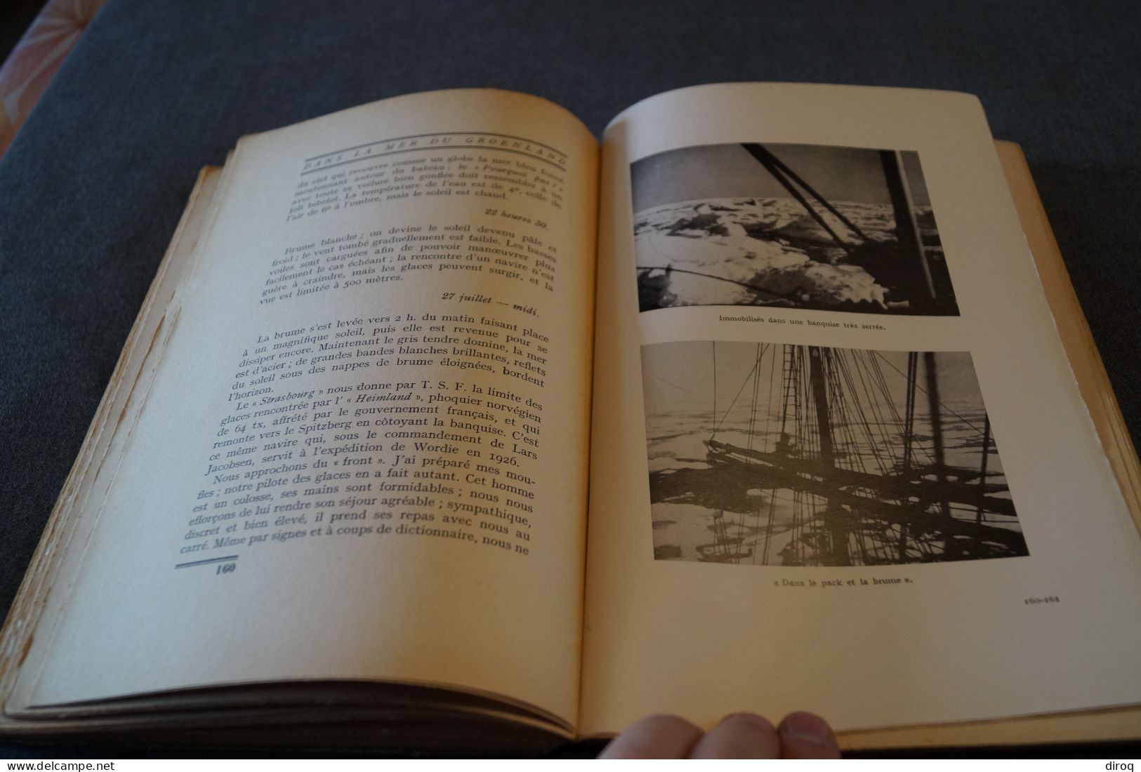 J.B. Charcot,1937,Dans la Mer du Groenland,205 pages + table,26 Cm./17 Cm. très bel état