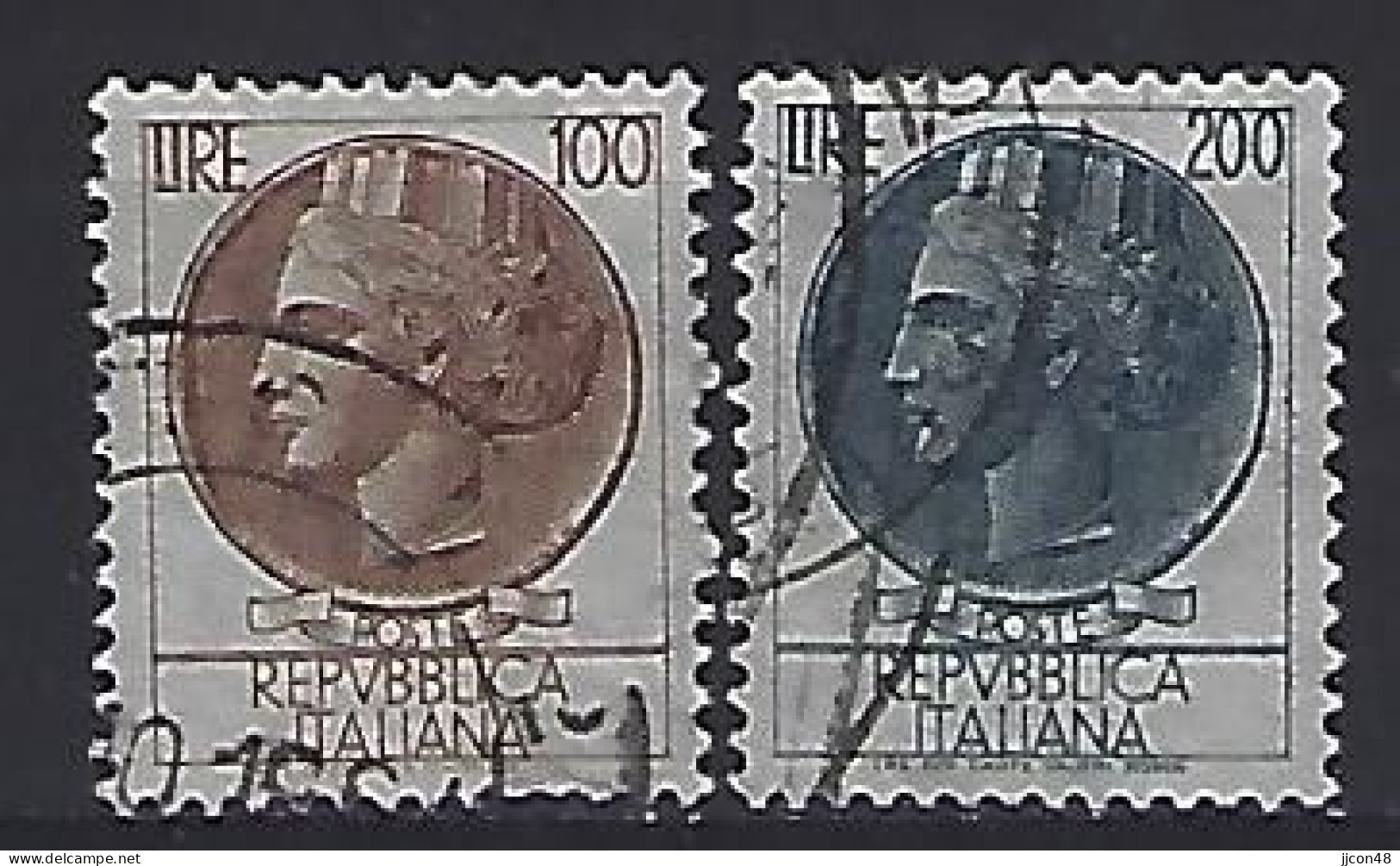 Italy 1959  Italia Turrita  (o) Mi.1051-1052 - 1946-60: Used