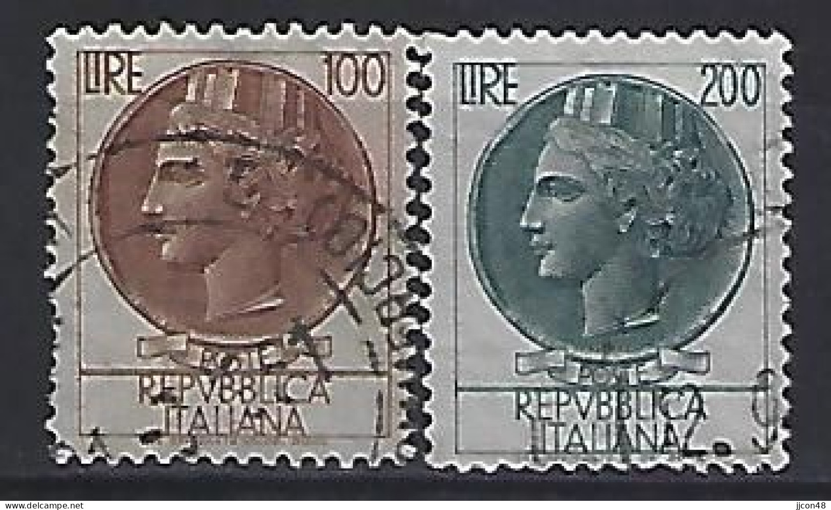 Italy 1959  Italia Turrita  (o) Mi.1051-1052 - 1946-60: Oblitérés