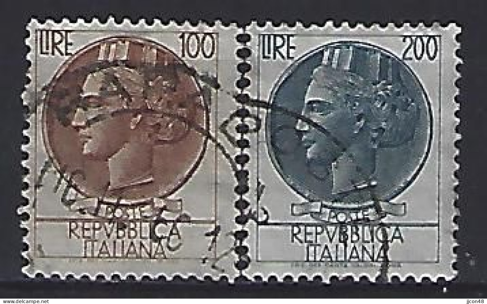 Italy 1959  Italia Turrita  (o) Mi.1051-1052 - 1946-60: Gebraucht