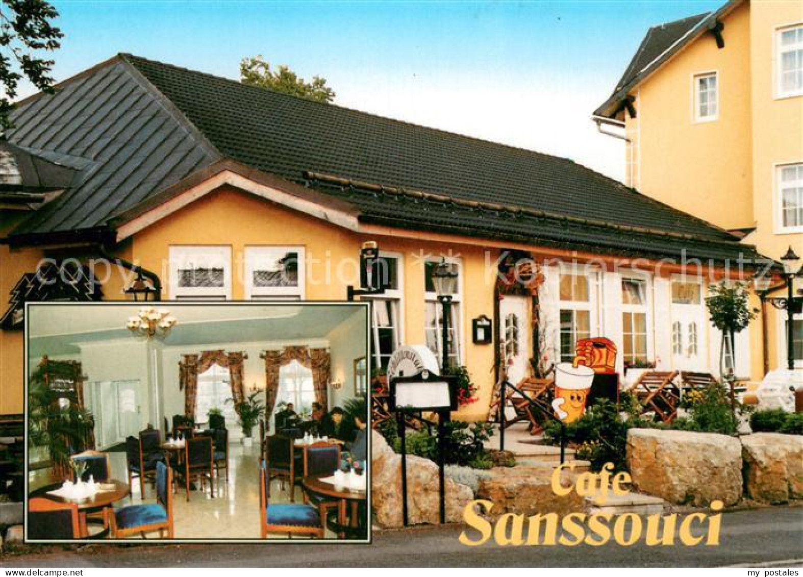 73646685 Oberhof Thueringen Cafe Sanssouci Gaststube Terrasse Oberhof Thueringen - Oberhof