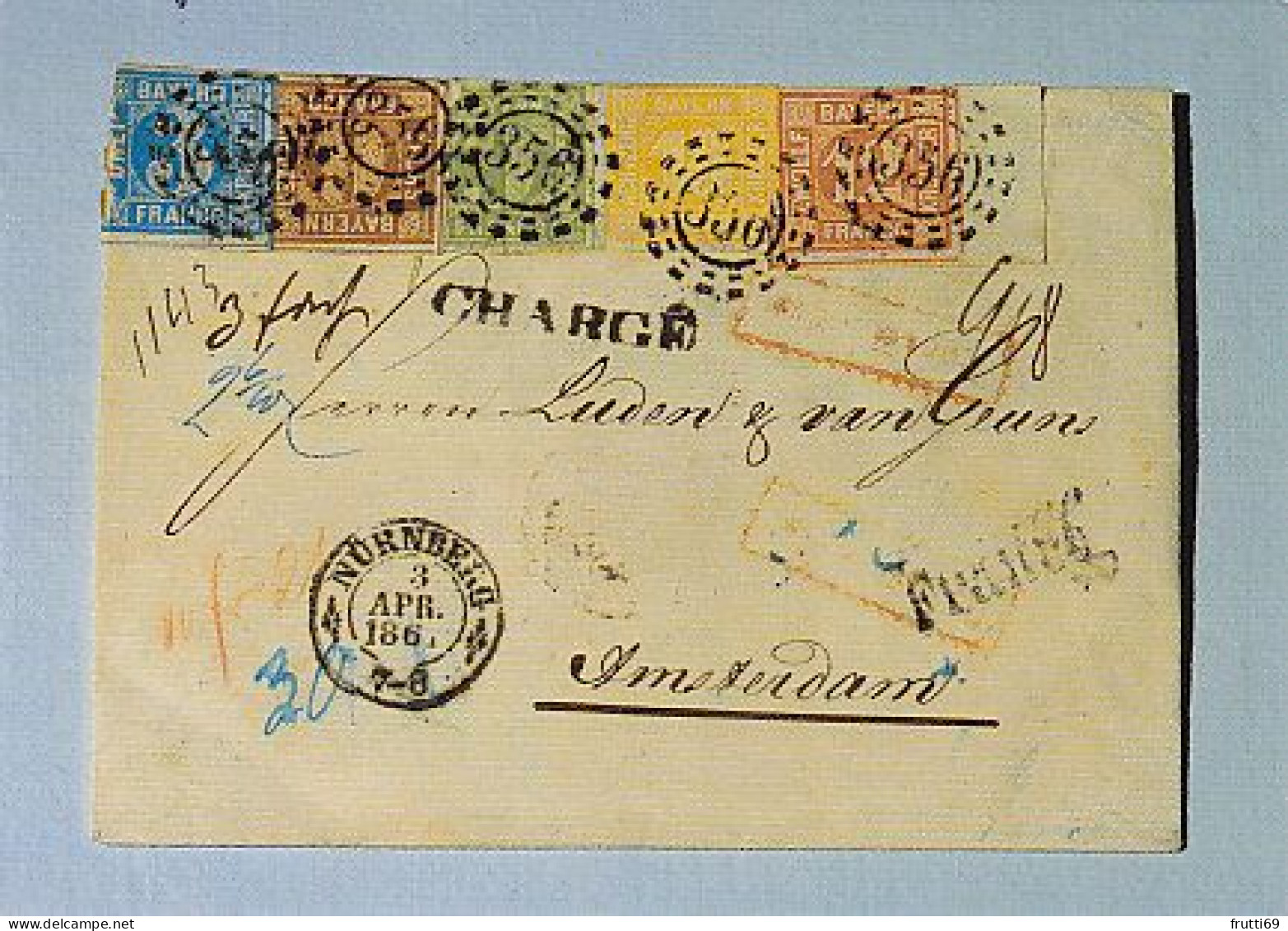 AK 216108 STAMP / BRIEFMARKE - Fünf-Farben Frankatur Mit Bayerischen Briefmarken 1861 - NO REAL STAMPS - Stamps (pictures)