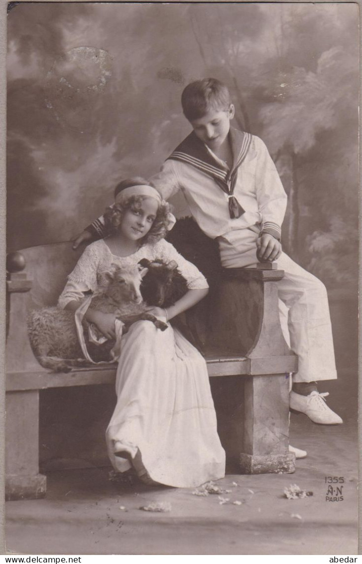 Grete Reinwald & Otto Reinwald Mit Ziegen  Goat  Cpa  1914 - Ritratti