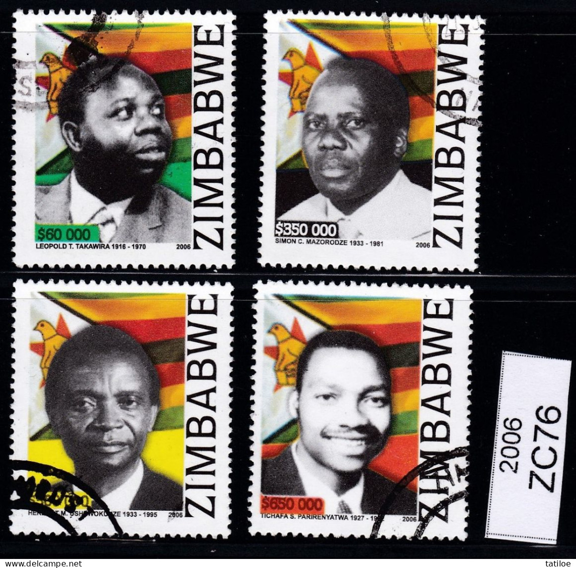 Zimbabwe 2006 National Heroes VFU / Used / O (Simbabwe) ZC76 - Zimbabwe (1980-...)