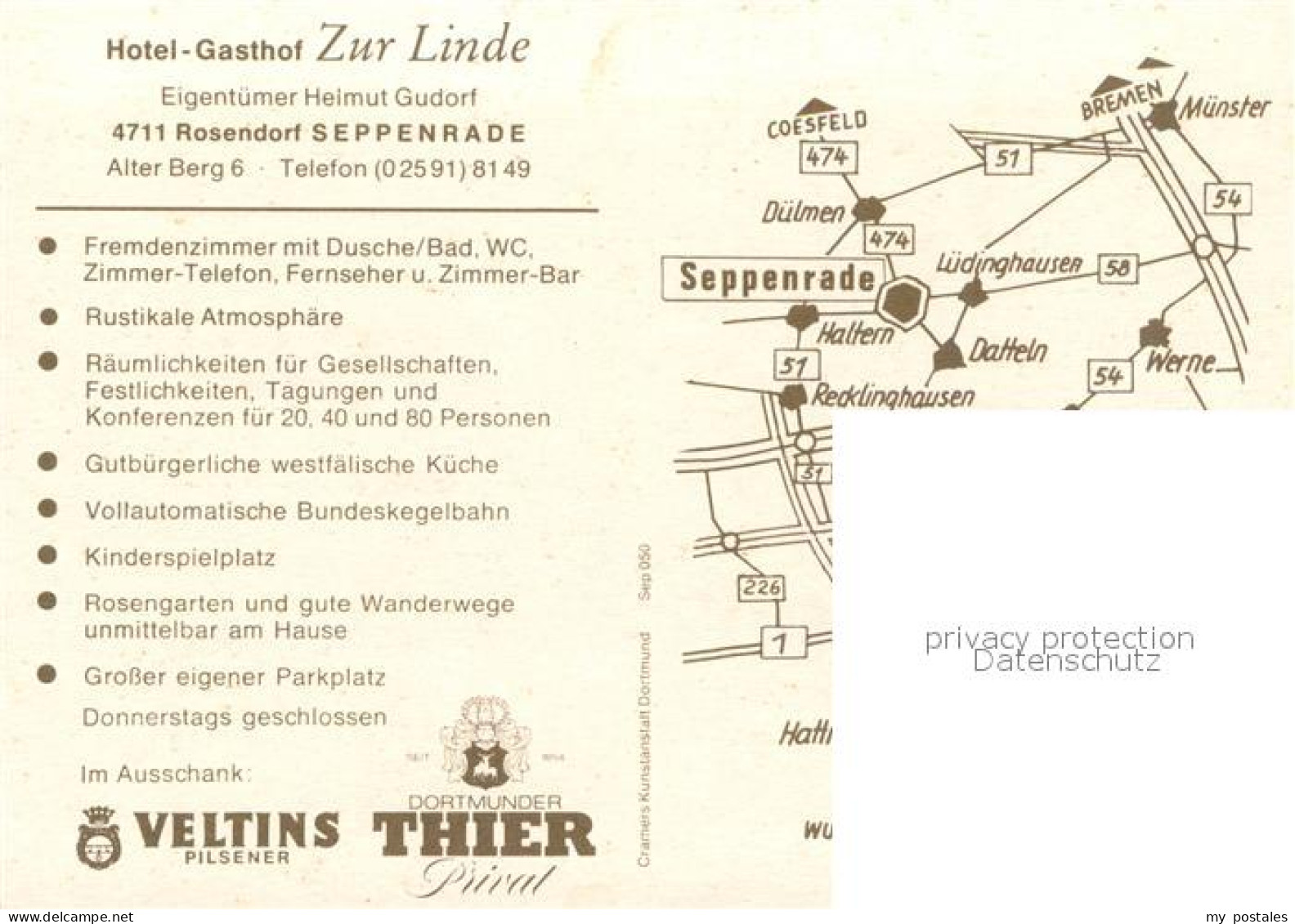 73646635 Seppenrade Hotel Gasthof Zur Linde Restaurant Seppenrade - Luedinghausen