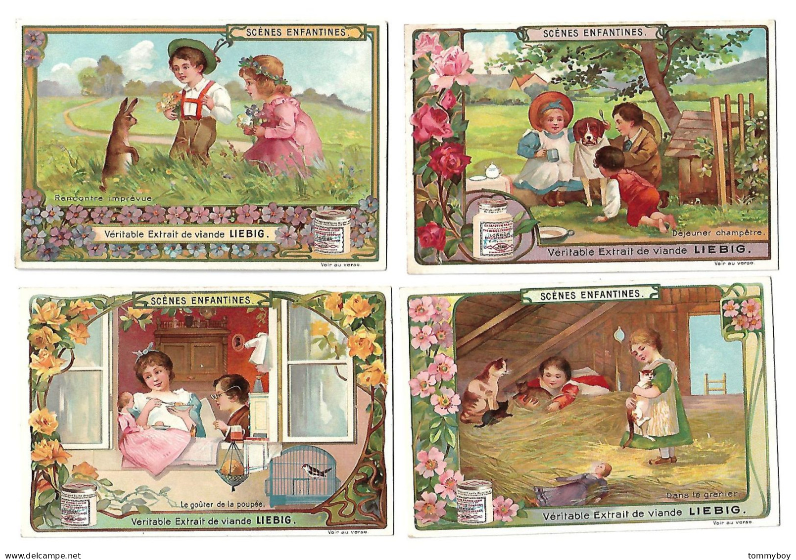 S 773 , Liebig 6 Cards, Scènes Enfantines  (ref B21) - Liebig
