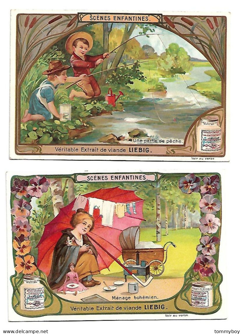 S 773 , Liebig 6 Cards, Scènes Enfantines  (ref B21) - Liebig
