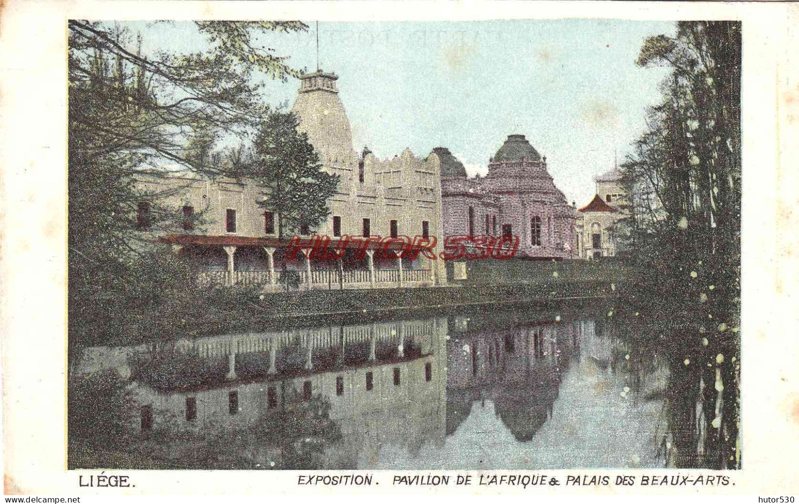 CPA LIEGE - EXPOSITION - PAVILLON DE L'AFRIQUE ET PALAIS DES BEAUX ARTS - Liege