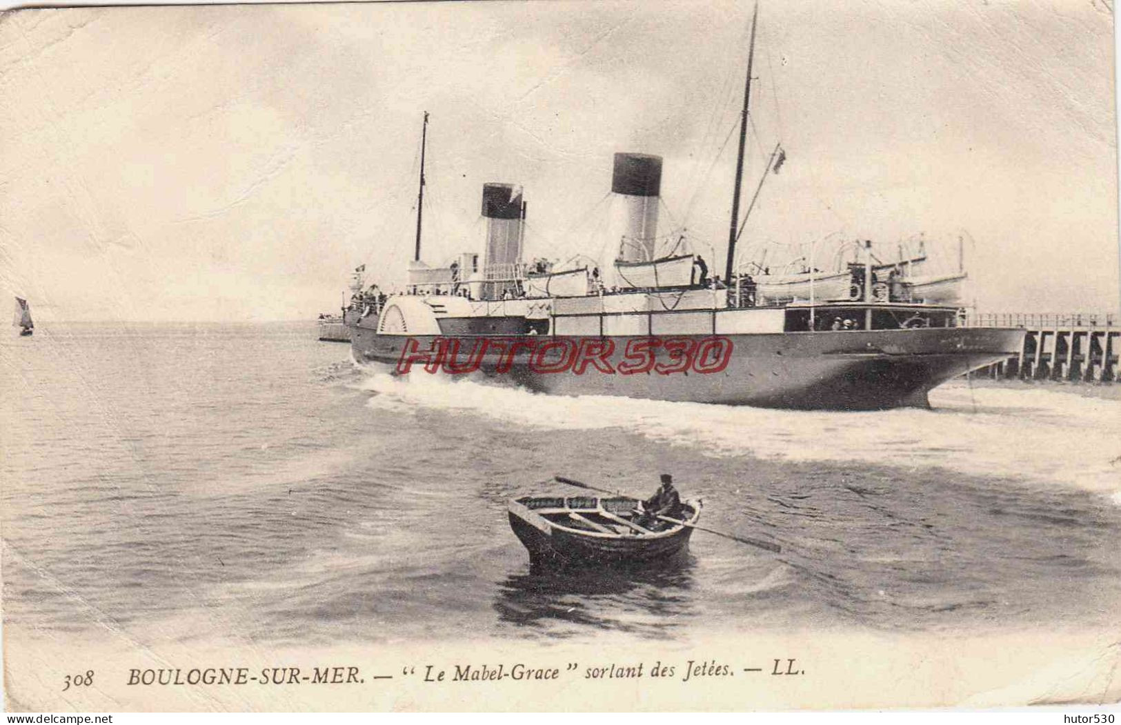 CPA BOULOGNE SUR MER - LE MABEL GRACE SORTANT DES JETEES - Boulogne Sur Mer