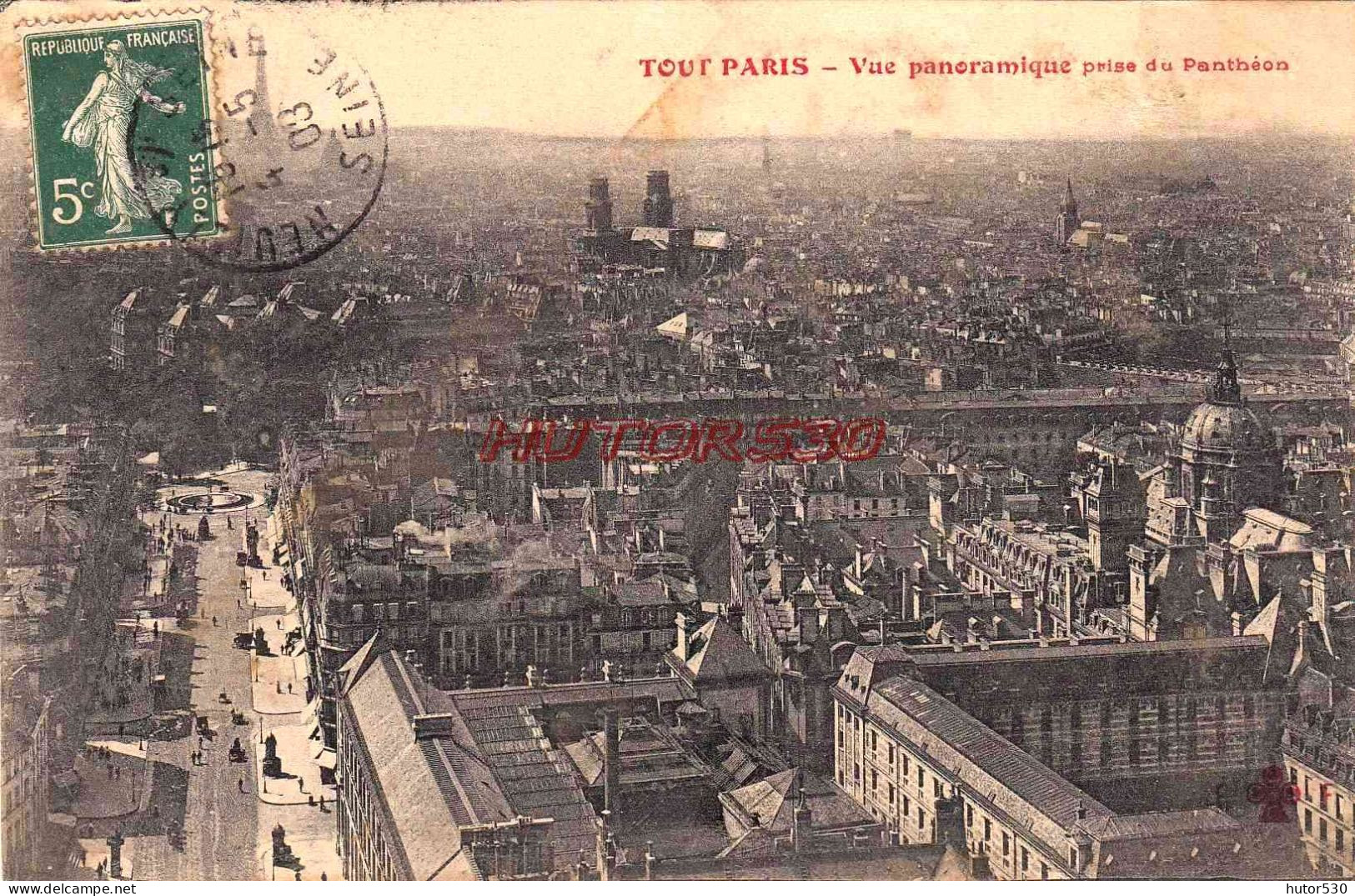 CPA PARIS - VUE PANORAMIQUE - Mehransichten, Panoramakarten