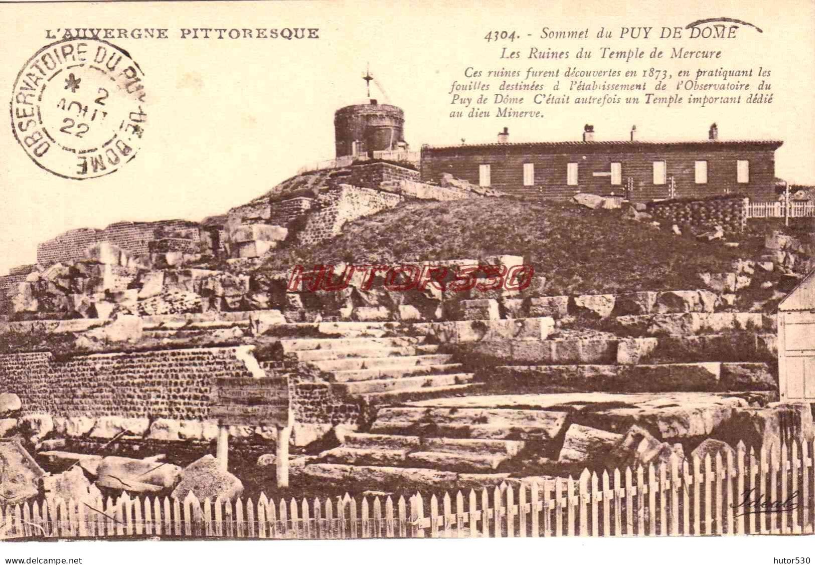 CPA PUY DE DOME - LES RUINES DU TEMPLE DE MERCURE - Other & Unclassified