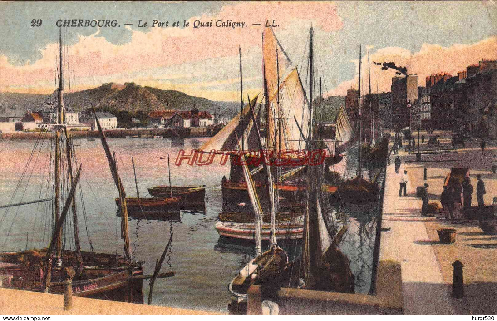 CPA CHERBOURG - LE PORT ET LE QUAI CALIGNY - Cherbourg