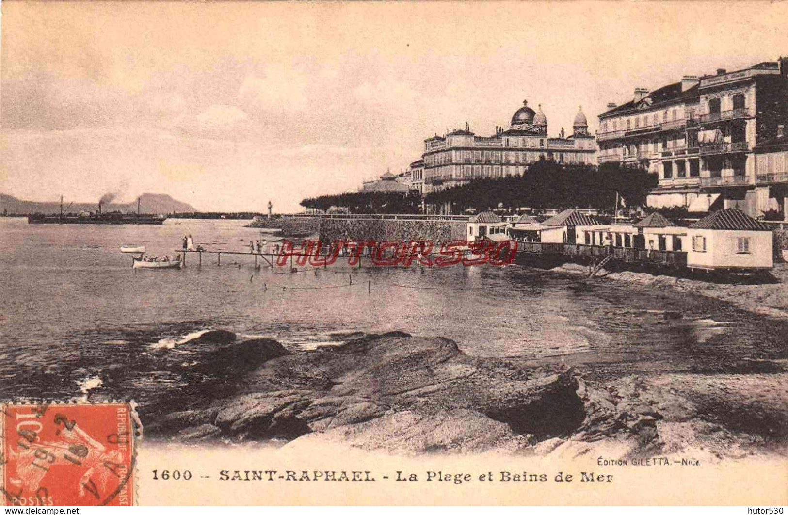 CPA SAINT RAPHAEL - LA PLAGE ET BAINS DE MER - Saint-Raphaël