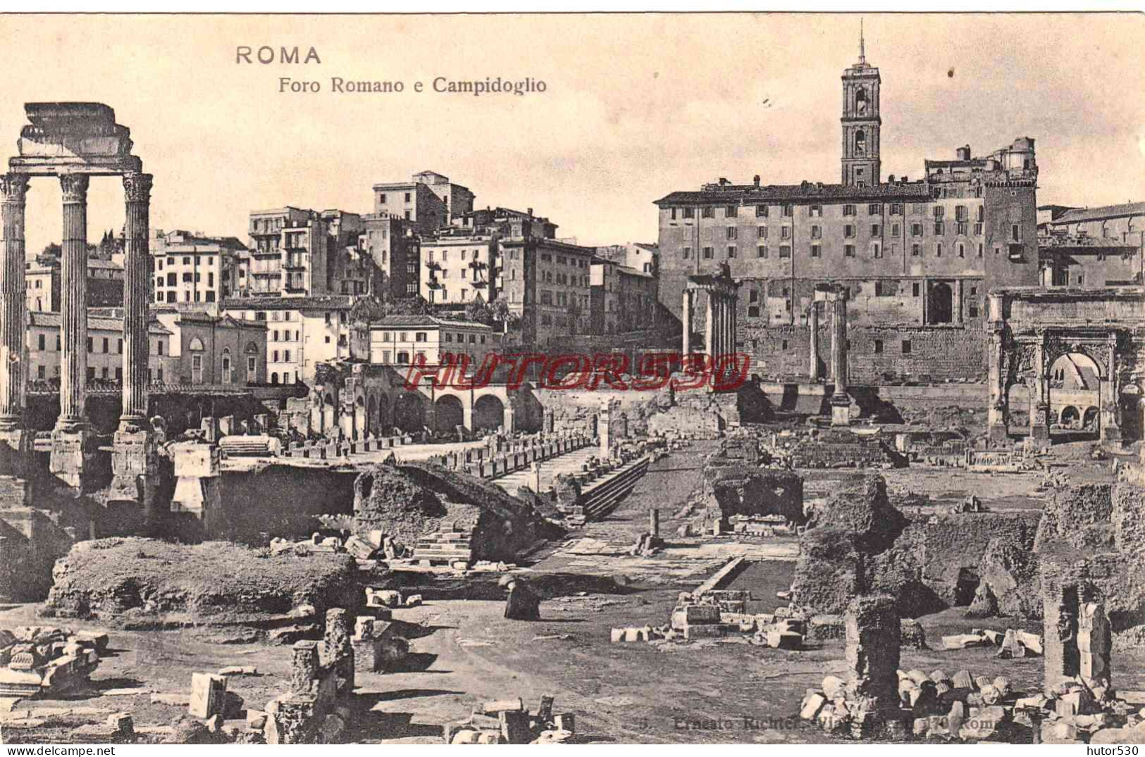 CPA ROMA - FORO ROMANO E CAMPIDOGLIO - Otros & Sin Clasificación