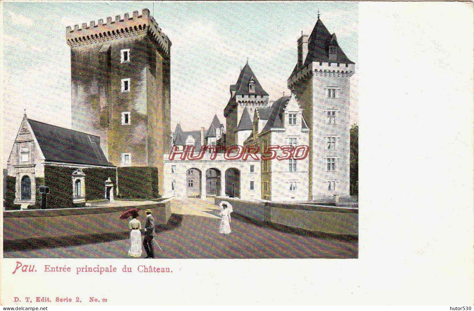 CPA PAU - ENTREE DU CHATEAU - Pau