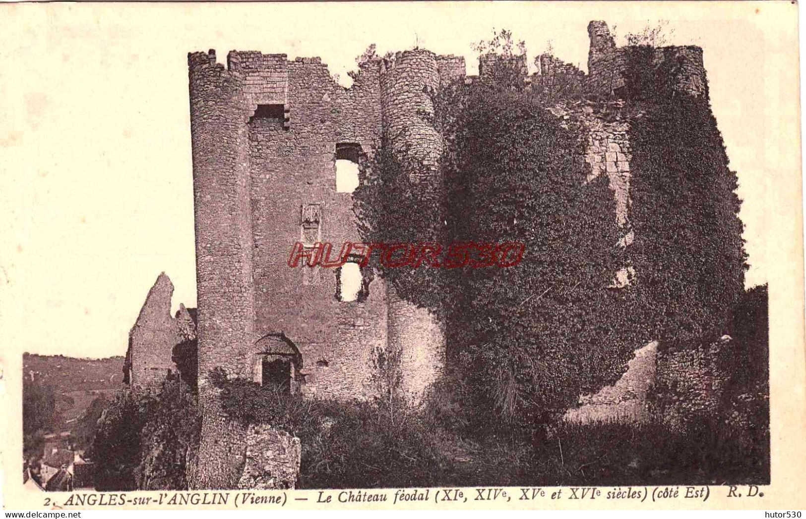 CPA ANGLES SUR L'ANGLIN - VIENNE - LE CHATEAU FEODAL - Other & Unclassified