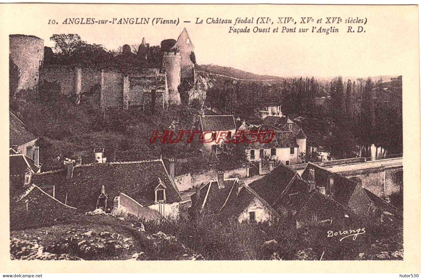 CPA ANGLES SUR L'ANGLIN - VIENNE - LE CHATEAU FEODAL - Other & Unclassified