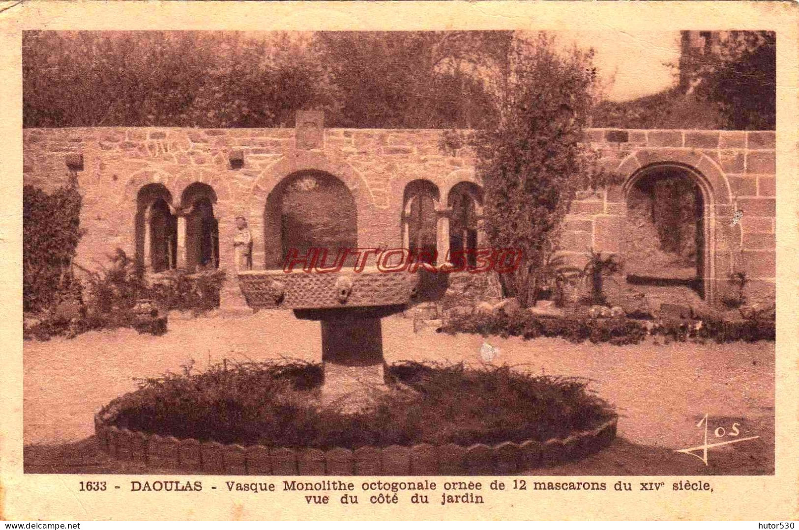 CPA DAOULAS - VASQUE MONOLITHE OCTOGONALE - Daoulas