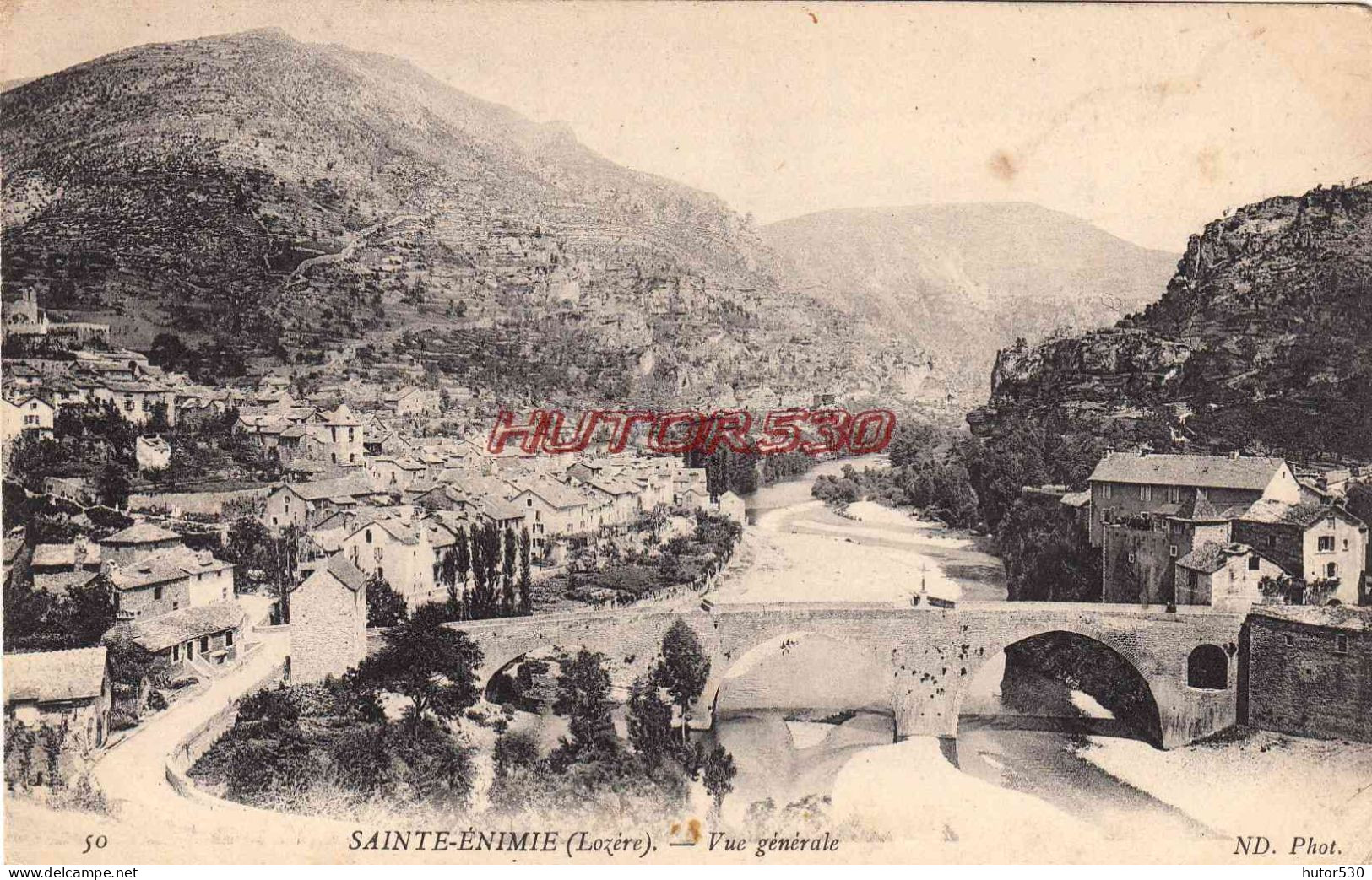 CPA SAINT ENIMIE - LOZERE - VUE GENERALE - Otros & Sin Clasificación