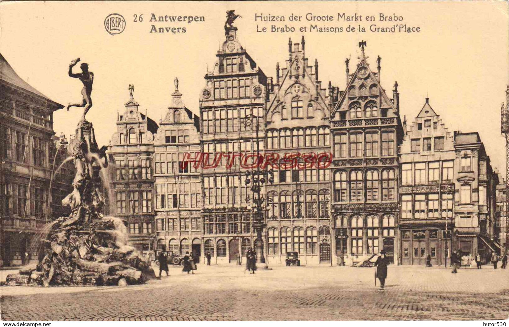 CPA ANVERS - LE BRABO ET MAISONS DE LA GRAND PLACE - Autres & Non Classés