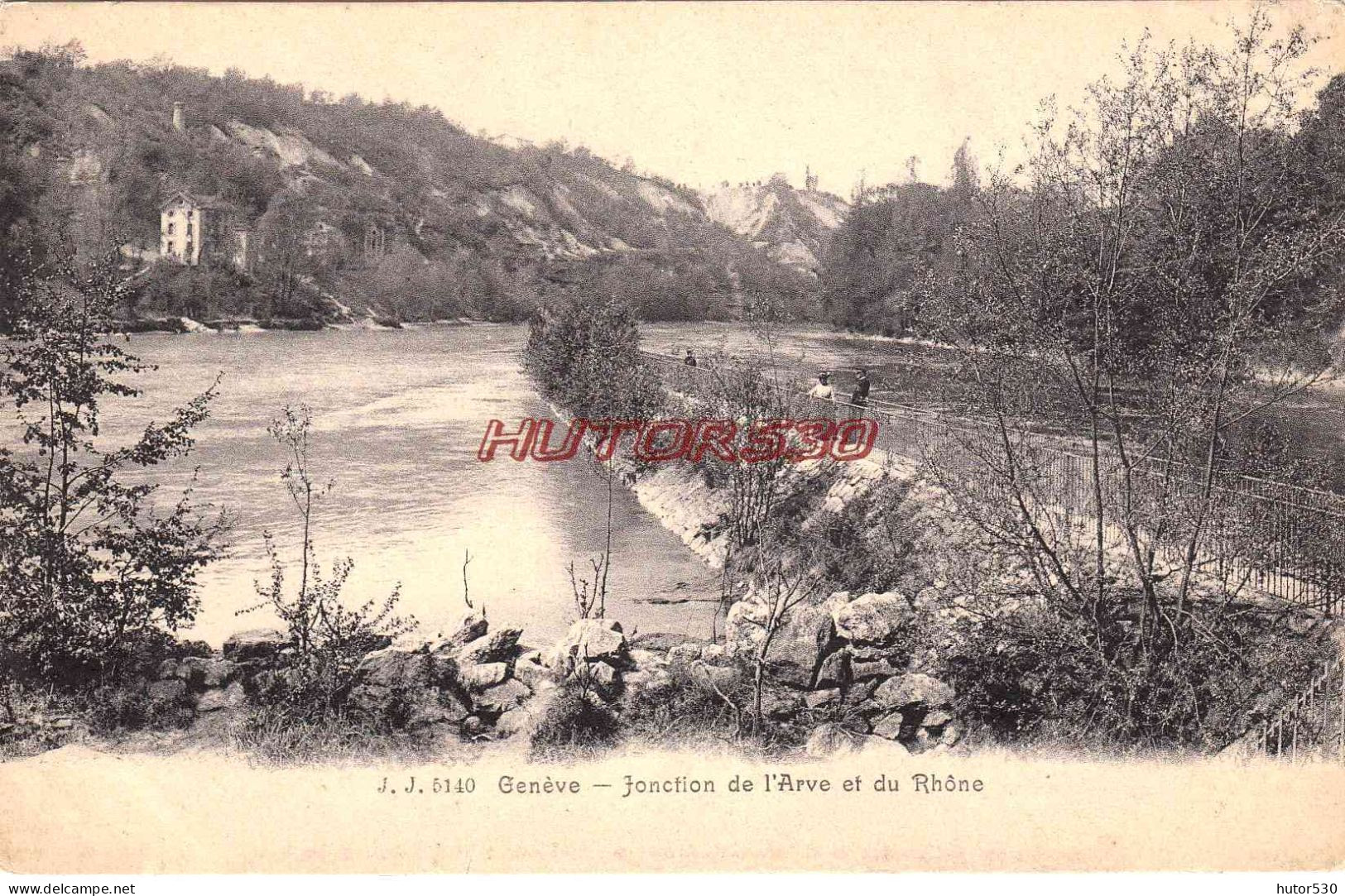 CPA GENEVE - JONCTION DE L'ARVE ET DU RHONE - Sonstige & Ohne Zuordnung