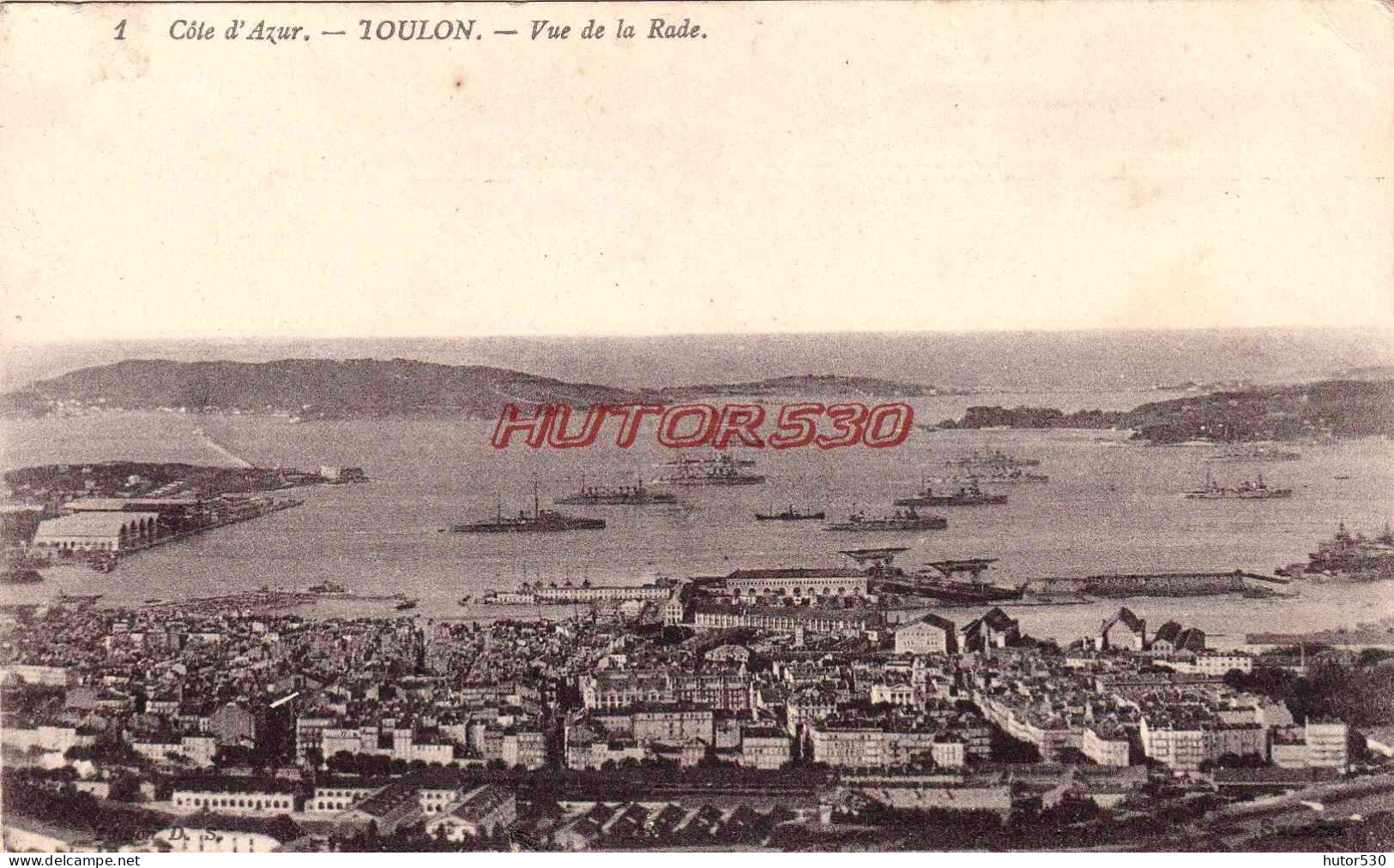 CPA TOULON - VUE DE LA RADE - Toulon