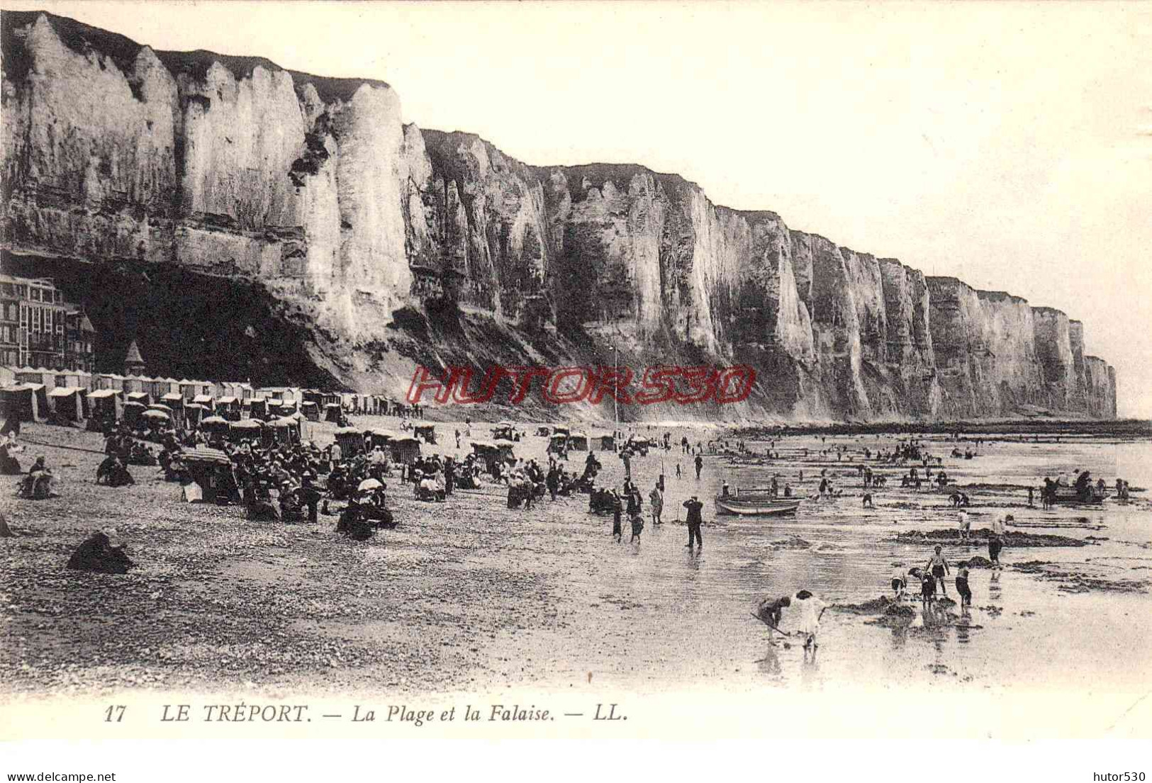 CPA LE TREPORT - LA PLAGE ET LA FALAISE - Le Treport