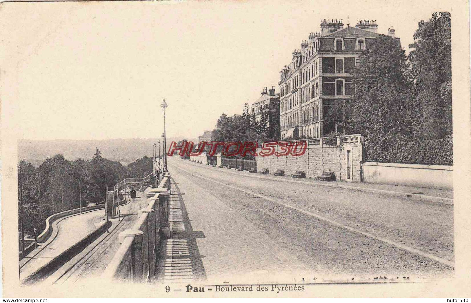 CPA PAU - BOULEVARD DES PYRENNEES - Pau