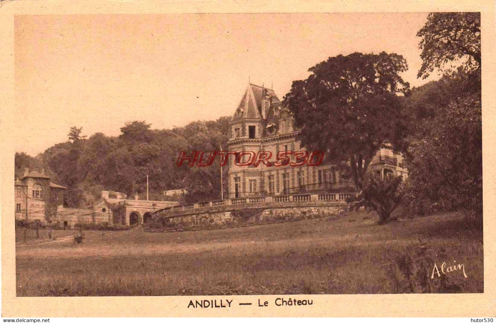 CPA ANDILLY - LE CHATEAU - Otros & Sin Clasificación