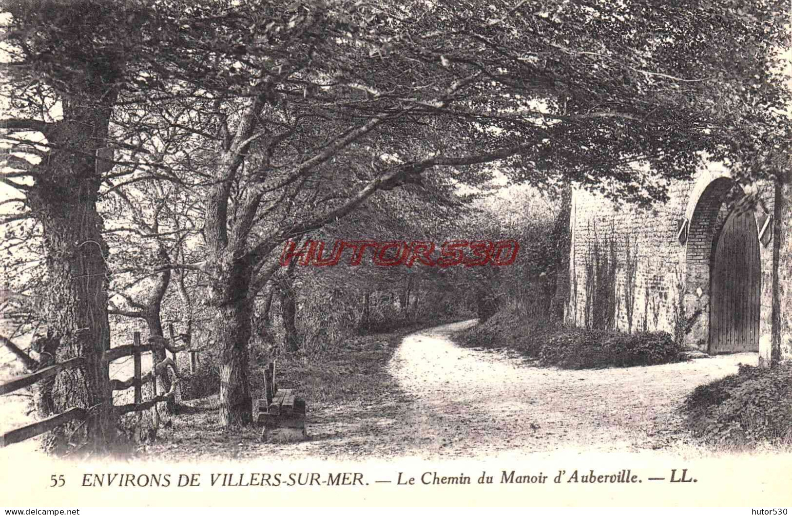 CPA VILLERS SUR MER - ENVIRONS - LE CHEMIN DU MANOIR D'AUBERVILLE - Villers Sur Mer