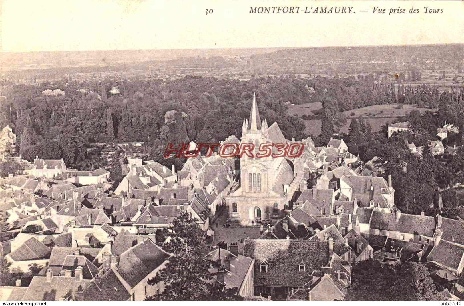 CPA MONTFORT L'AMAURY - VUE PRISE DES TOURS - Montfort L'Amaury