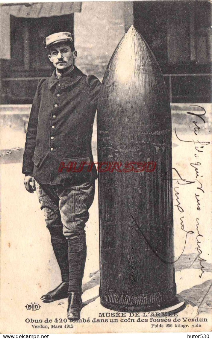 CPA MUSEE DE L'ARMEE - OBUS DE 420TOMBE A VERDUN - Musei