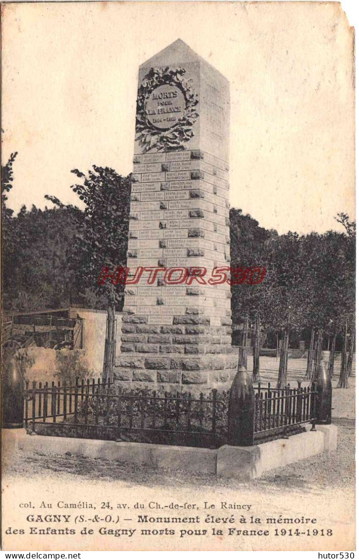 CPA GAGNY - MONUMENT AUX MORTS - Gagny
