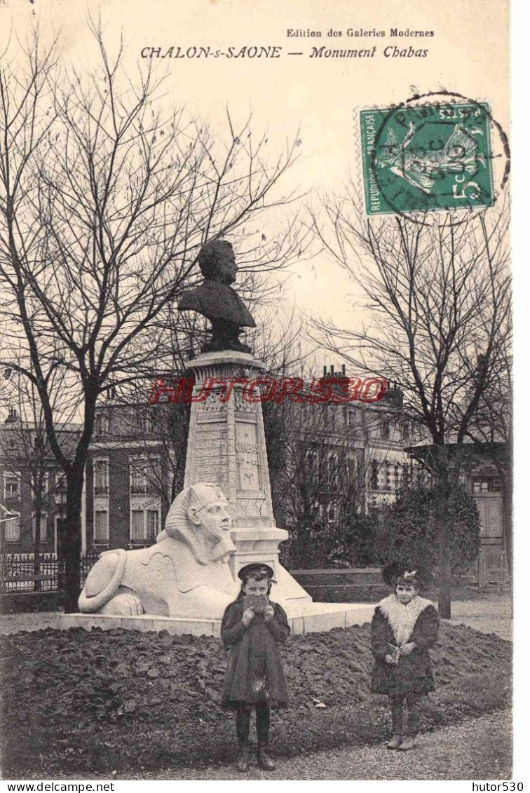 CPA CHALON SUR SAONE - MONUMENT CHABAS - Chalon Sur Saone