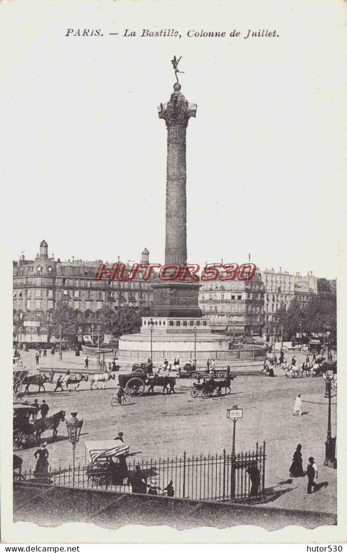 CPA PARIS - PLACE DE LA BASTILLE - Squares