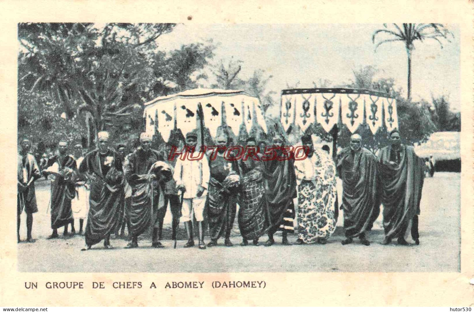 CPA DAHOMEY - GROUPE DE CHEFS A ABOMEY - Dahomey