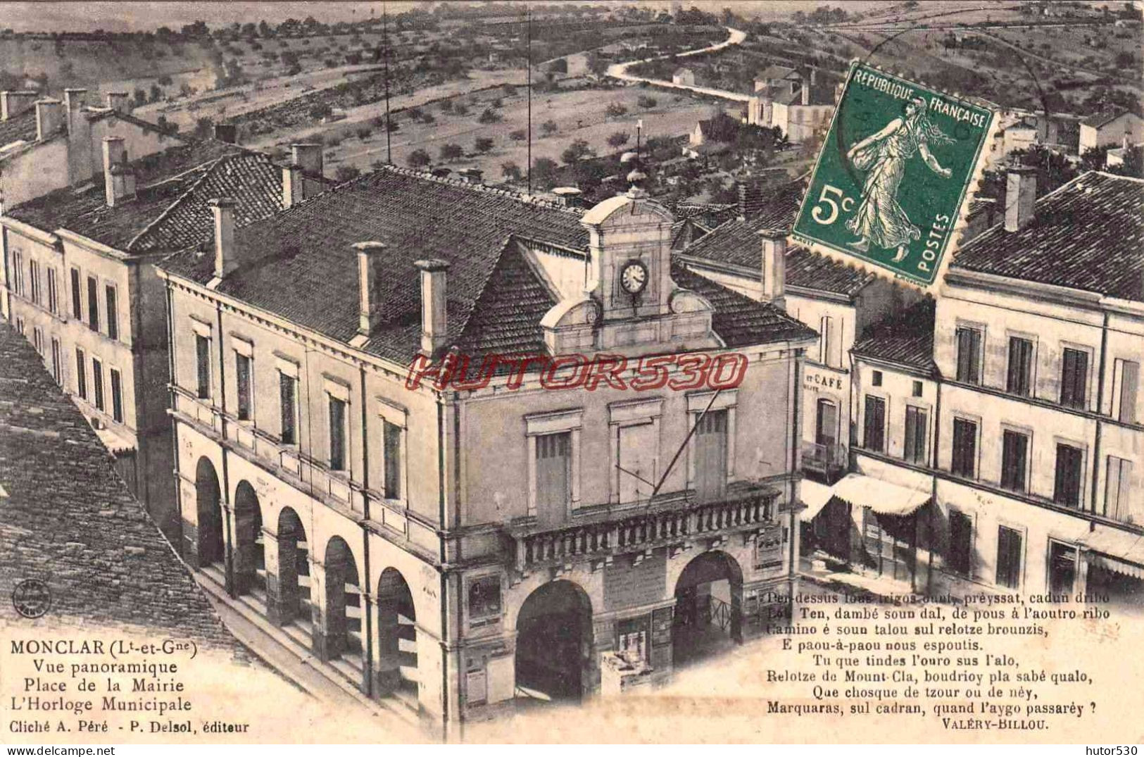 CPA MONCLAR - LOT ET GARONNE - VUE PANORAMIQUE - Autres & Non Classés