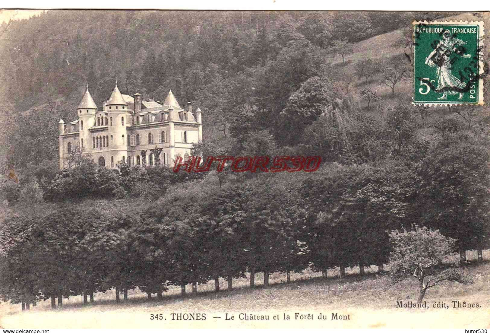 CPA THONES - LE CHATEAU ET LA FORET DU MONT - Thônes